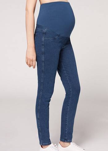 Calça Jeans Calzedonia Maternity Jean Feminino Azuis | PT1586EX