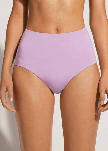 Calças De Biquíni Calzedonia High Shaper Cintura Indonesia Eco Feminino Roxo | PT2787SO