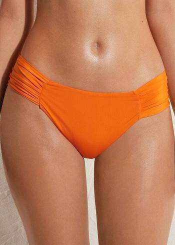 Calças De Biquíni Calzedonia Indonesia Eco rise Feminino Laranja | PT2712HK