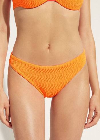 Calças De Biquíni Calzedonia Mykonos Feminino Laranja | PT2684NB