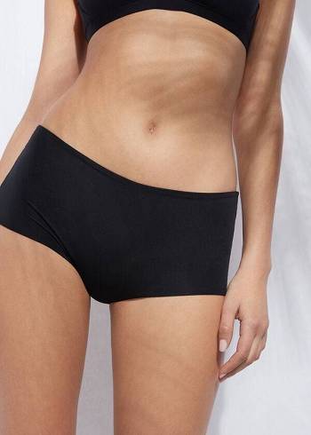 Calças De Biquíni Calzedonia Shorts Indonesia Eco Feminino Pretas | PT2638QZ