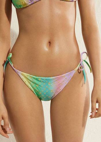 Calças De Biquíni Calzedonia String Panama Feminino Multicoloridas | PT2577OR