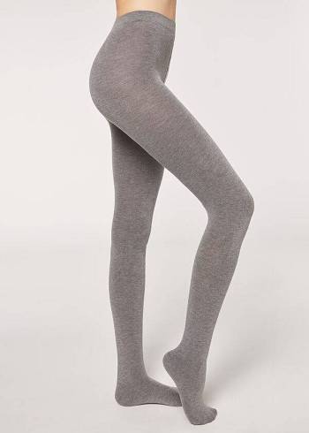 Collants Calzedonia Soft Modal and Cashmere Blend Opaque Feminino Cinzentas | PT3129UT