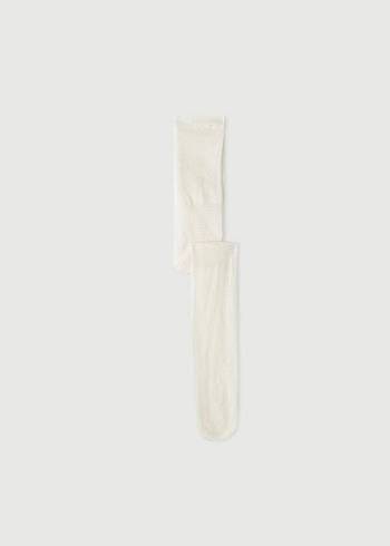 Collants Calzedonia Wave-Motif Micronet Criança Branco | PT1173YU