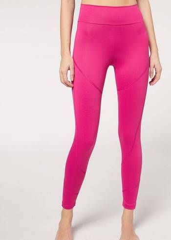 Leggings Calzedonia Performance Atléticos Feminino Rosa | PT1520GL