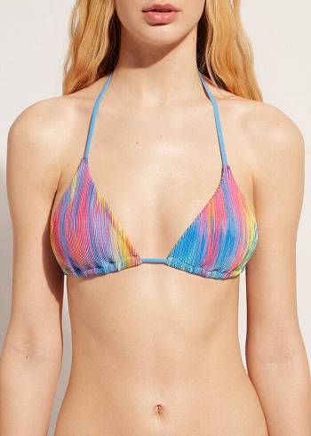 Tops De Biquíni Calzedonia Triangle String Maiorca Feminino Multicoloridas | PT2139PQ