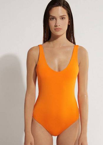 Trajes De Banho Calzedonia One Piece Indonesia Eco Feminino Laranja | PT2028EX