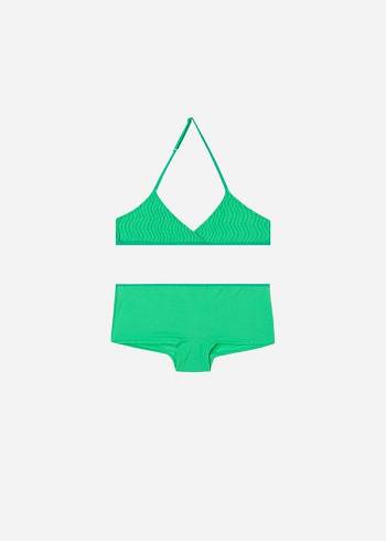 Trajes De Banho Calzedonia Two Piece Mykonos Criança Verdes | PT1128DN