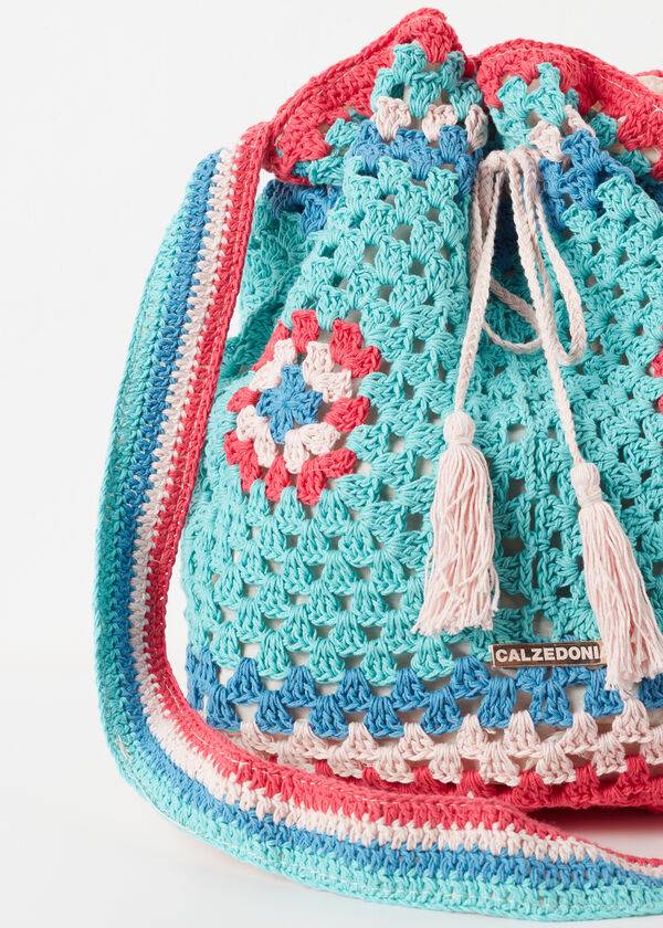 Acessorios Calzedonia Crochet Beach Bag Feminino Turquesa Azuis | PT2917YU