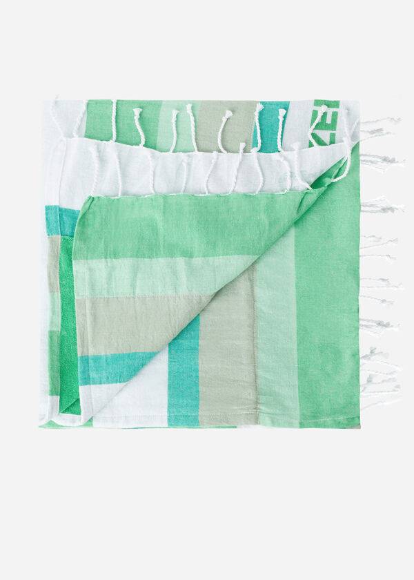 Acessorios Calzedonia Logo Beach Towel Feminino Verdes | PT2913PQ