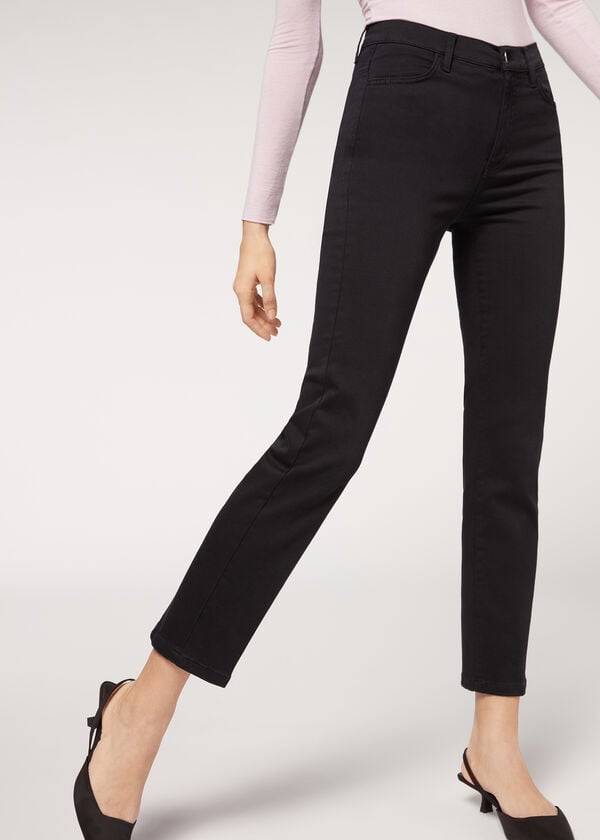 Calça Jeans Calzedonia Eco Conforto Feminino Pretas | PT1624GL