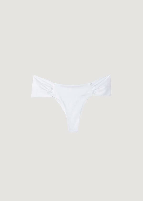 Calças De Biquíni Calzedonia Brazilian Indonesia Eco Feminino Branco | PT2881GL