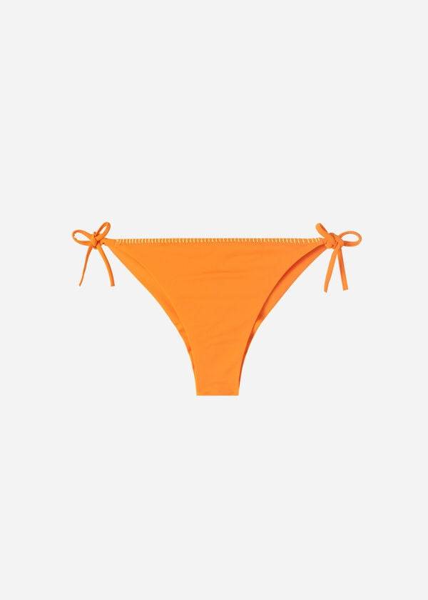 Calças De Biquíni Calzedonia Brazilian String Tel Aviv Feminino Laranja | PT2851QZ