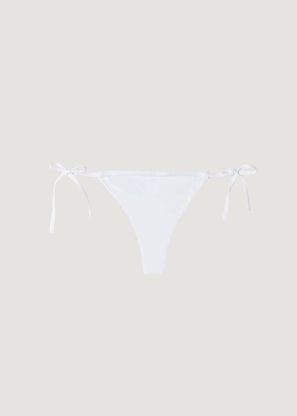 Calças De Biquíni Calzedonia Brazilian String Indonesia Eco Feminino Branco | PT2854HK