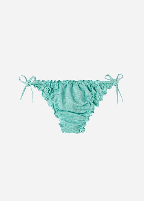 Calças De Biquíni Calzedonia Brazilian String Formentera Feminino Verdes | PT2858SO