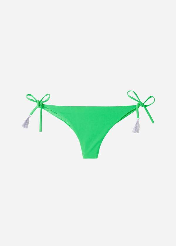 Calças De Biquíni Calzedonia Brazilian String Capri Feminino Verdes | PT2863UT