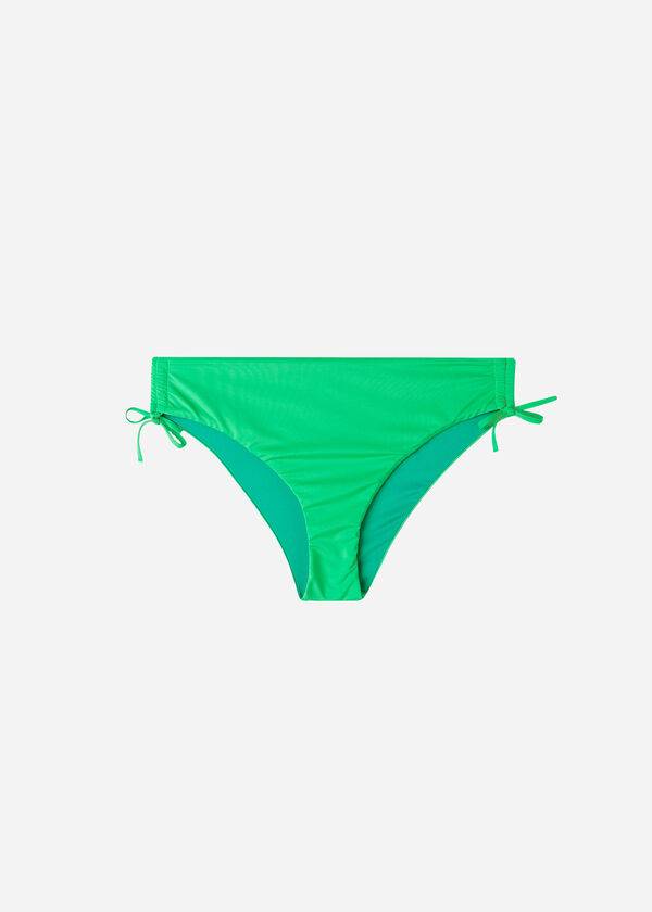 Calças De Biquíni Calzedonia High-Cintura Drawstring Indonesia Feminino Verdes | PT2735LH