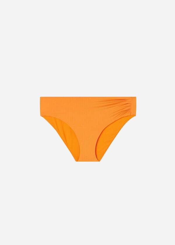 Calças De Biquíni Calzedonia High Cintura Indonesia Eco Feminino Laranja | PT2764HK