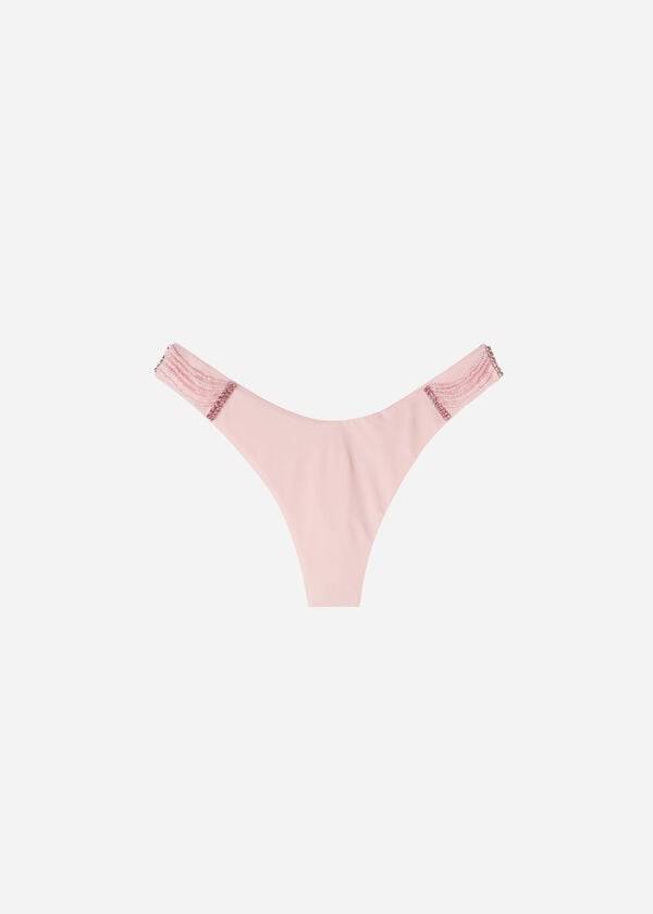 Calças De Biquíni Calzedonia High-Cut Brazilian Manila Feminino Rosa | PT2748YU