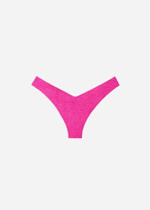 Calças De Biquíni Calzedonia High Cut V-shaped Brazilian Miami Feminino Rosa | PT2792UT