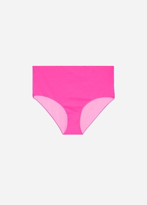 Calças De Biquíni Calzedonia High Shaper Cintura Indonesia Eco Feminino Rosa | PT2782NB