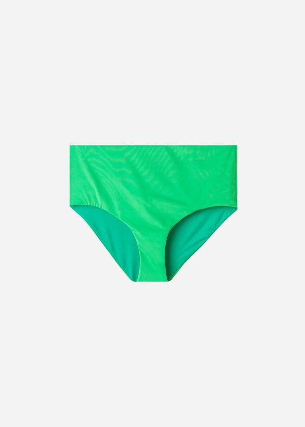 Calças De Biquíni Calzedonia High Shaper Cintura Indonesia Eco Feminino Verdes | PT2783HK