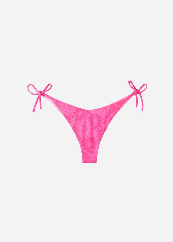 Calças De Biquíni Calzedonia High V-Cut Brazilian Antibes Feminino Rosa | PT2781MA