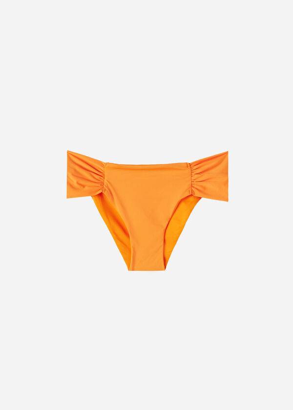 Calças De Biquíni Calzedonia Indonesia Eco rise Feminino Laranja | PT2712HK