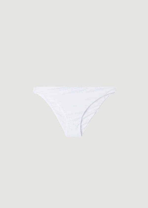 Calças De Biquíni Calzedonia Indonesia Eco Low rise Feminino Branco | PT2719OR