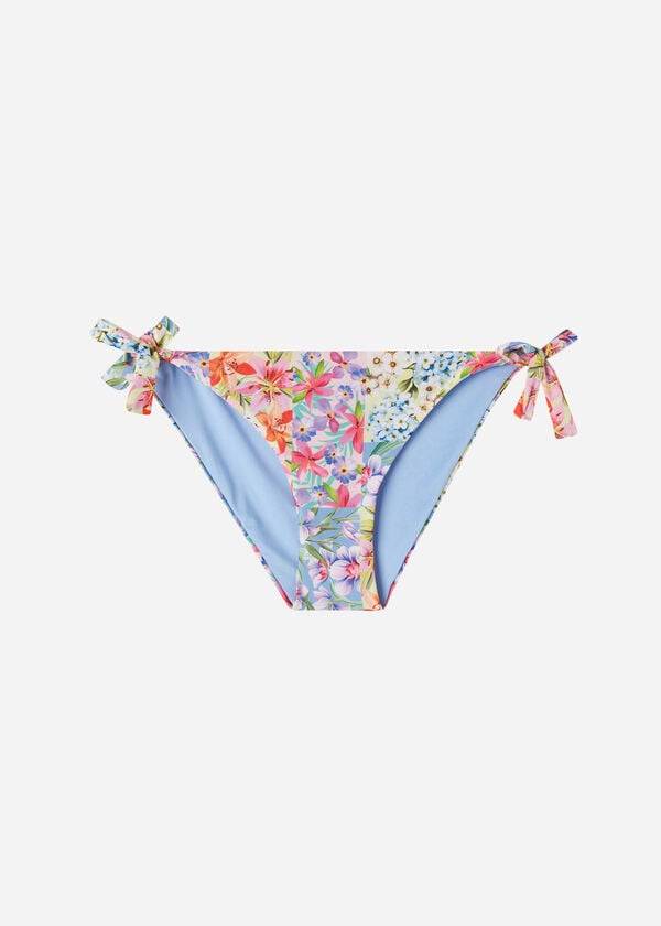 Calças De Biquíni Calzedonia Side Tie Minorca Eco Feminino Multicoloridas | PT2626DN