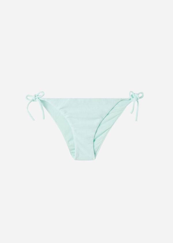 Calças De Biquíni Calzedonia String Beverly Hills Eco Feminino Azuis | PT2608RW