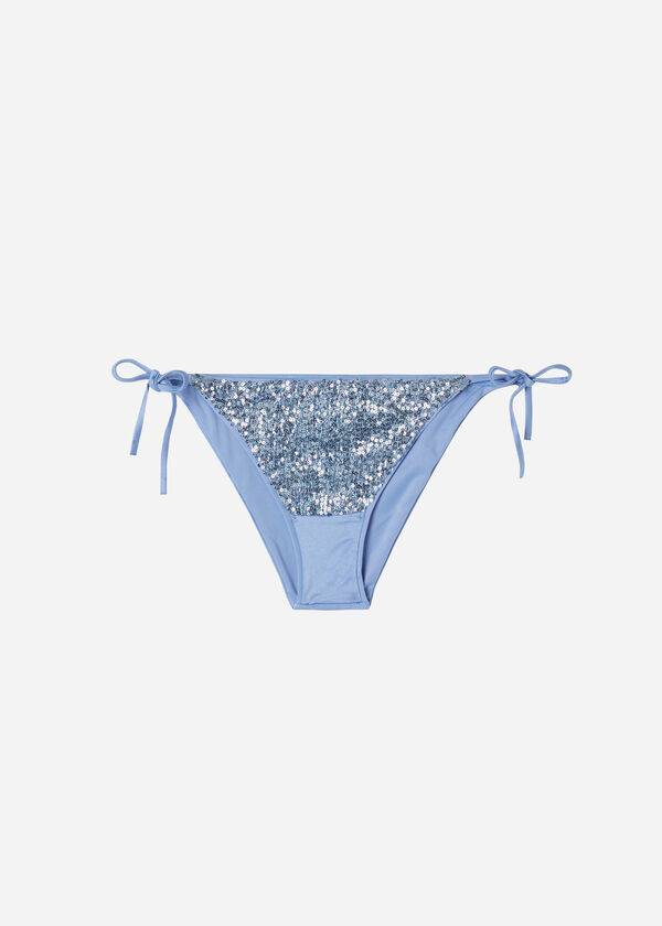 Calças De Biquíni Calzedonia String Cannes Feminino Azuis | PT2605UT