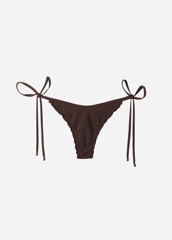 Calças De Biquíni Calzedonia String Thong Islamorada Feminino Cafes Marrom | PT2573DN