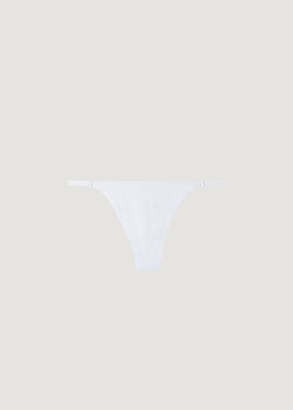 Calças De Biquíni Calzedonia Thong Indonesia Eco Feminino Branco | PT2559QZ