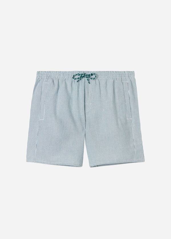 Calções De Banho Calzedonia Formentera Masculino Verdes Branco | PT1256AP