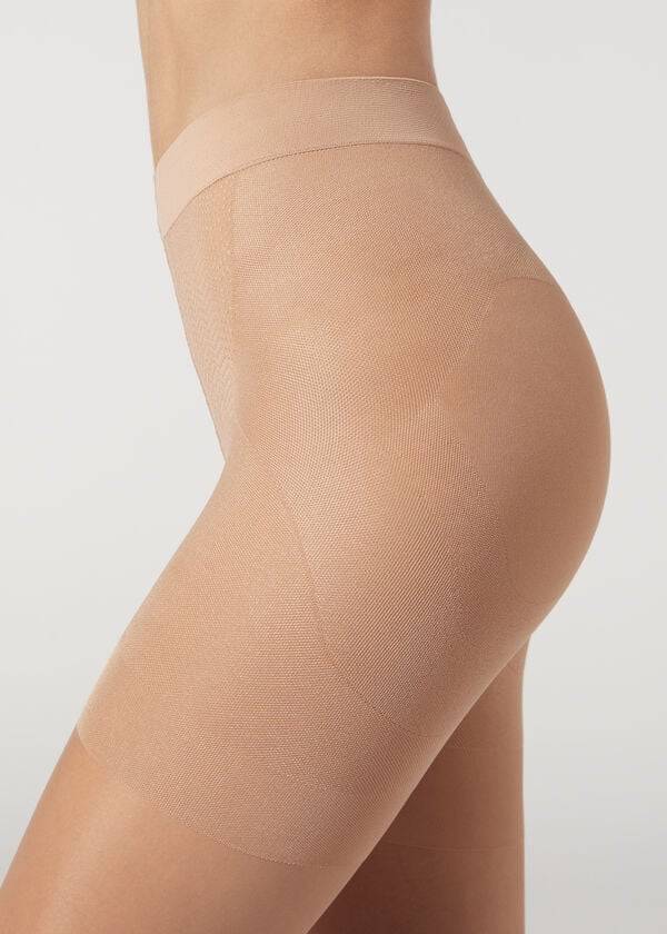 Collants Calzedonia 15 Denier Total Shaper Sheer Feminino Bege | PT3054AP