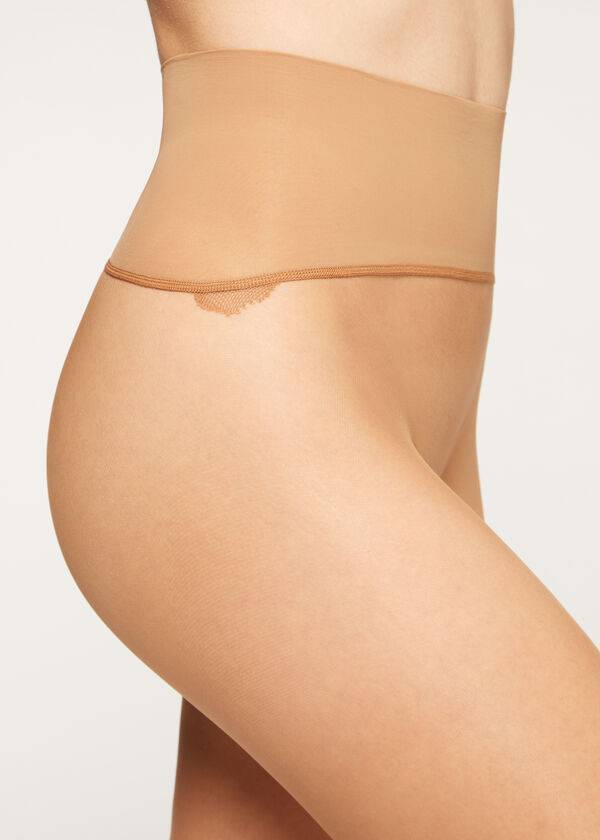 Collants Calzedonia 20 Denier Seamless Totally Invisible Sheer Feminino Marrom | PT3037QZ