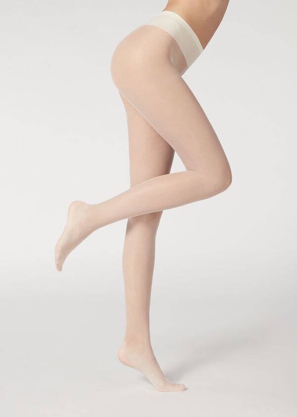 Collants Calzedonia 20 Denier Ultra Conforto Sheer Sexy Feminino Branco | PT3018ZG