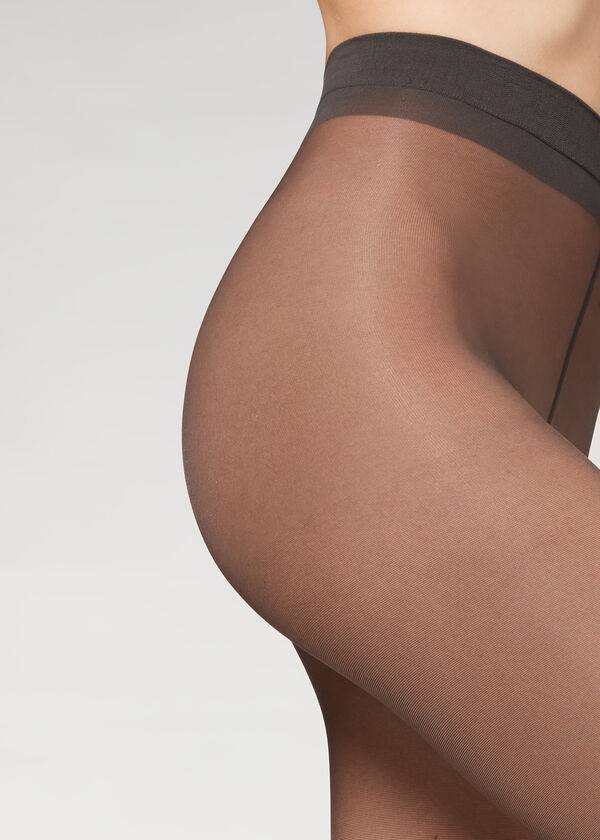 Collants Calzedonia 30 Denier Sheer Shaping with Control Top Feminino Cinzentas | PT3005UT