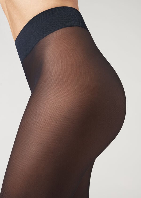 Collants Calzedonia 30 Denier Total Conforto Soft Touch Opaque Feminino Azuis | PT3178WY