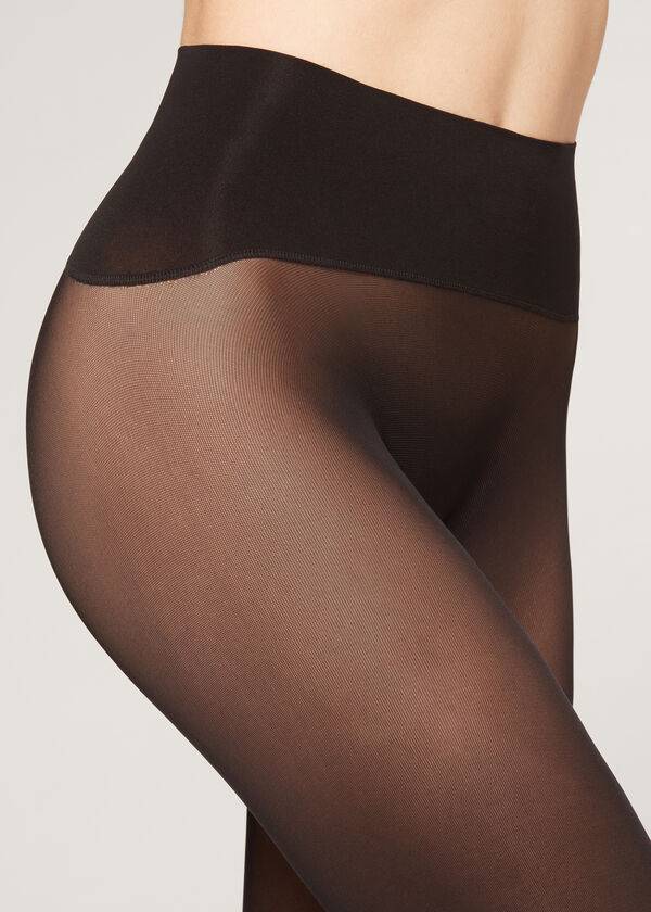 Collants Calzedonia 30 Denier Totally Invisible Opaque Feminino Pretas | PT3171OR