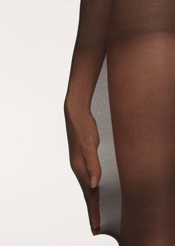 Collants Calzedonia 40 Denier Action Strong Sheer Feminino Pretas | PT2990RW