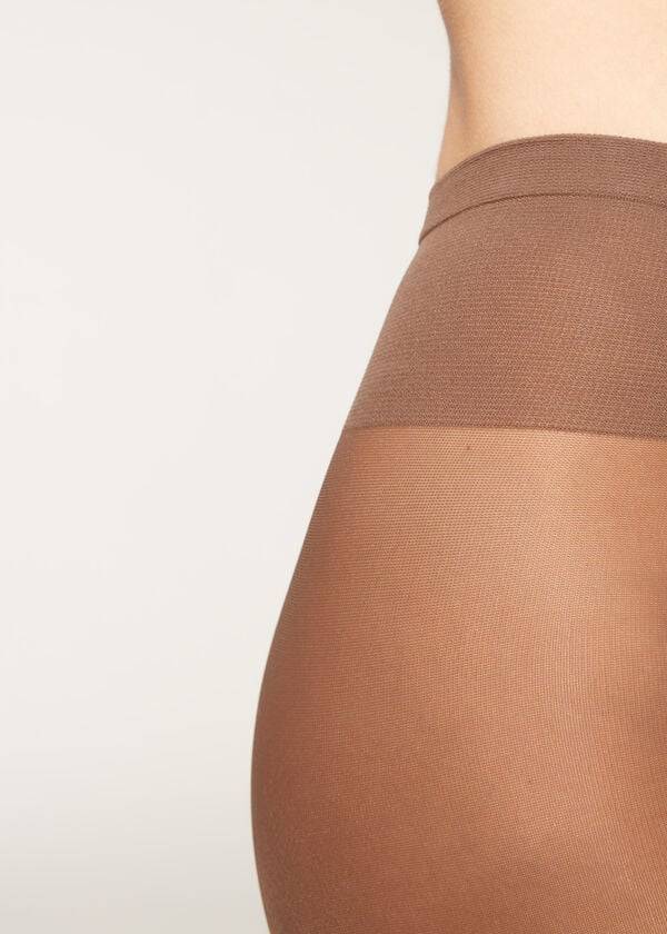 Collants Calzedonia 40 Denier Sheer Feminino Marrom Cinzentas | PT2984PQ