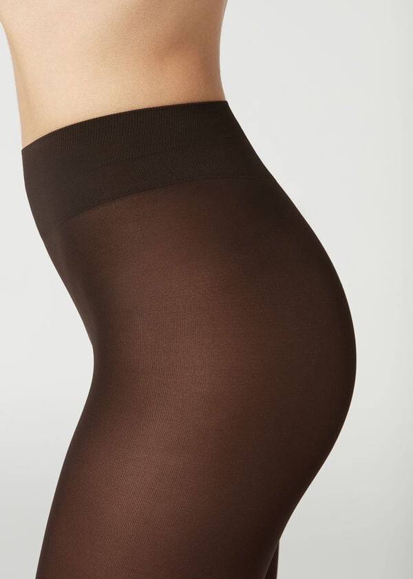 Collants Calzedonia 50 Denier Total Conforto Soft Touch Patterned Sexy Feminino Cafes | PT3108QZ