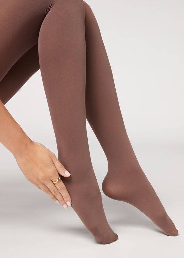 Collants Calzedonia 50 Denier Total Conforto Soft Touch Patterned Feminino Marrom | PT3114XF