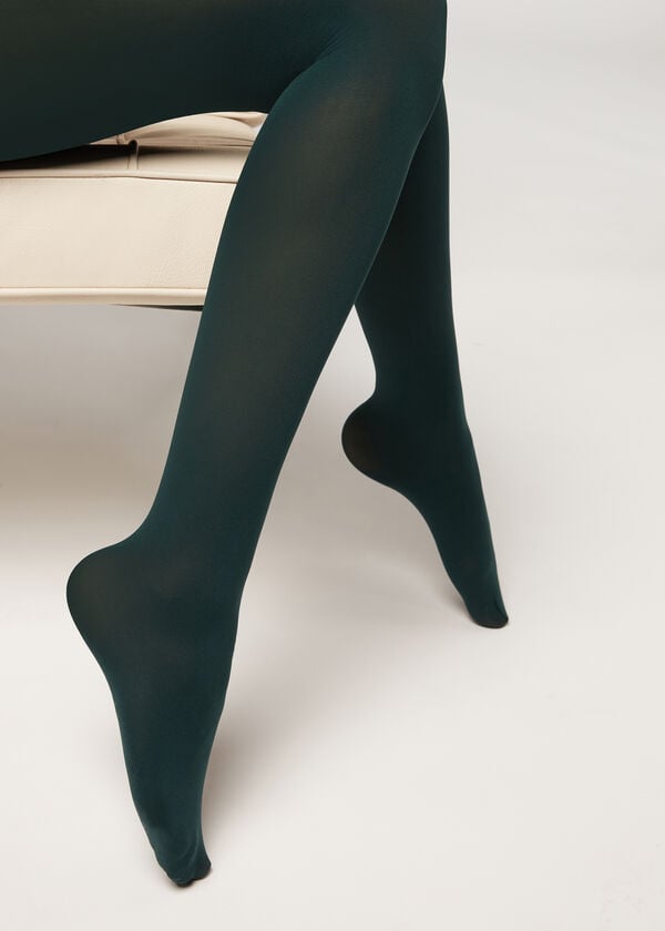 Collants Calzedonia 50 Denier Total Conforto Soft Touch Patterned Feminino Verdes | PT3117KI