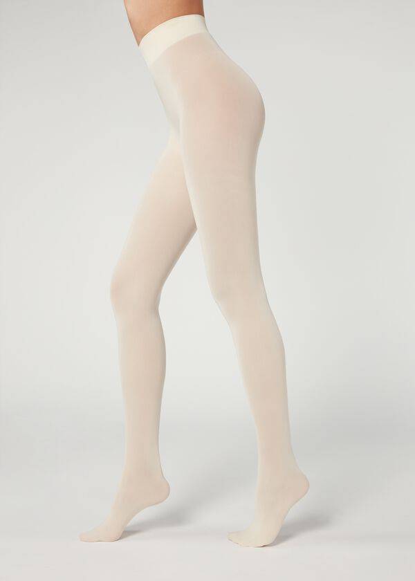 Collants Calzedonia 50 Denier Total Conforto Soft Touch Patterned Feminino Branco | PT3119HK