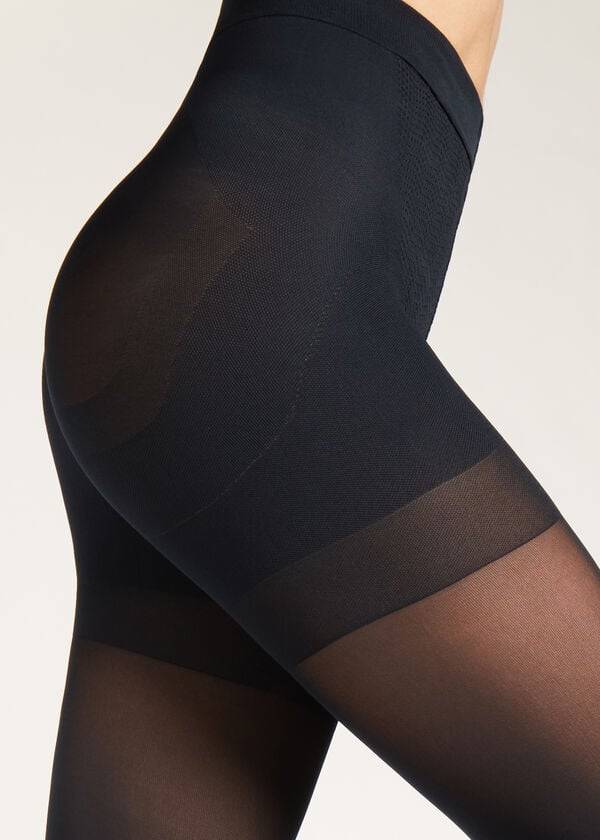 Collants Calzedonia 50 Denier Total Shaper Opaque Feminino Azuis | PT3155NB