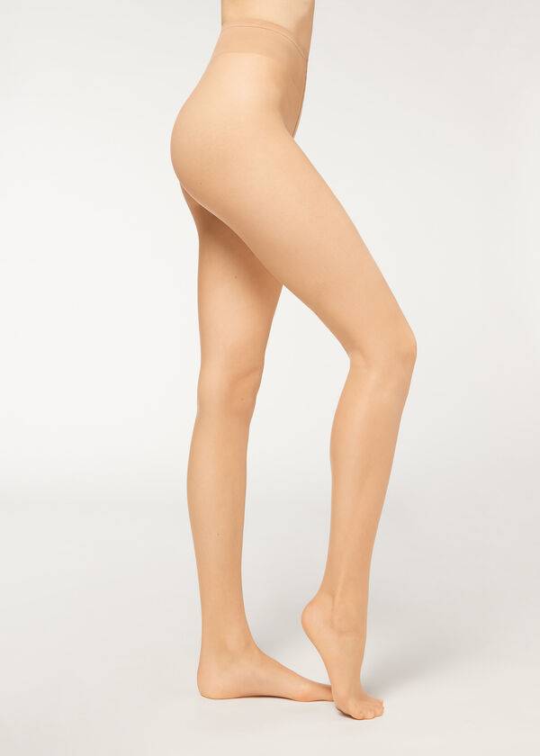 Collants Calzedonia 8 Denier Resistant Sheer Feminino Caqui | PT2976JJ