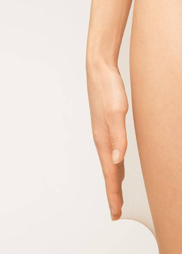 Collants Calzedonia 8 Denier Ultra Sheer Feminino Bege Marrom | PT2971CE